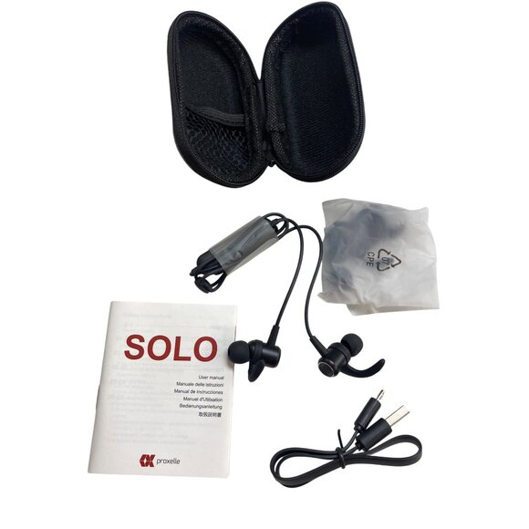 Proxelle Solo Wireless Bluetooth Earbuds W/ Carry Case & Accessories 6H Playtime - Picture 1 of 6